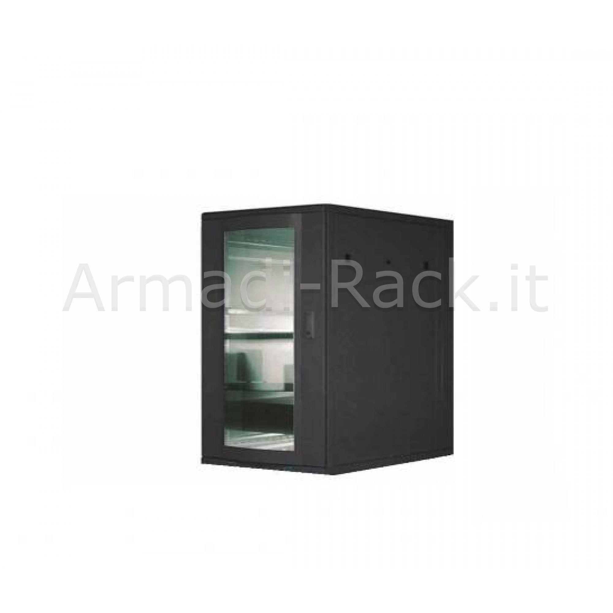 ARMADIO 12 UNITA' DA MURO LINEA SOHO (A)600 X (L)600 X (P)560 MM. COLORE NERO RAL 9005