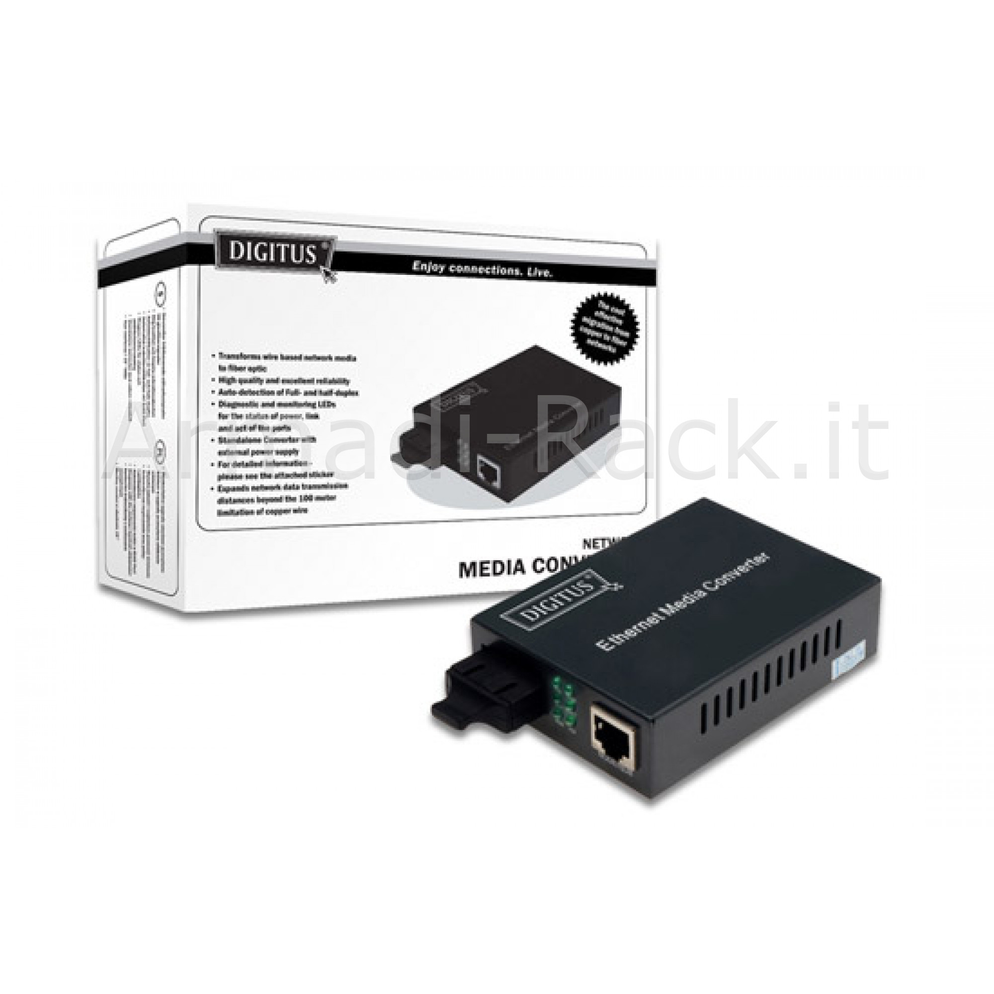 CONVERTITORE RJ45 10/100/1000 SX - FIBRA OTTICA SC