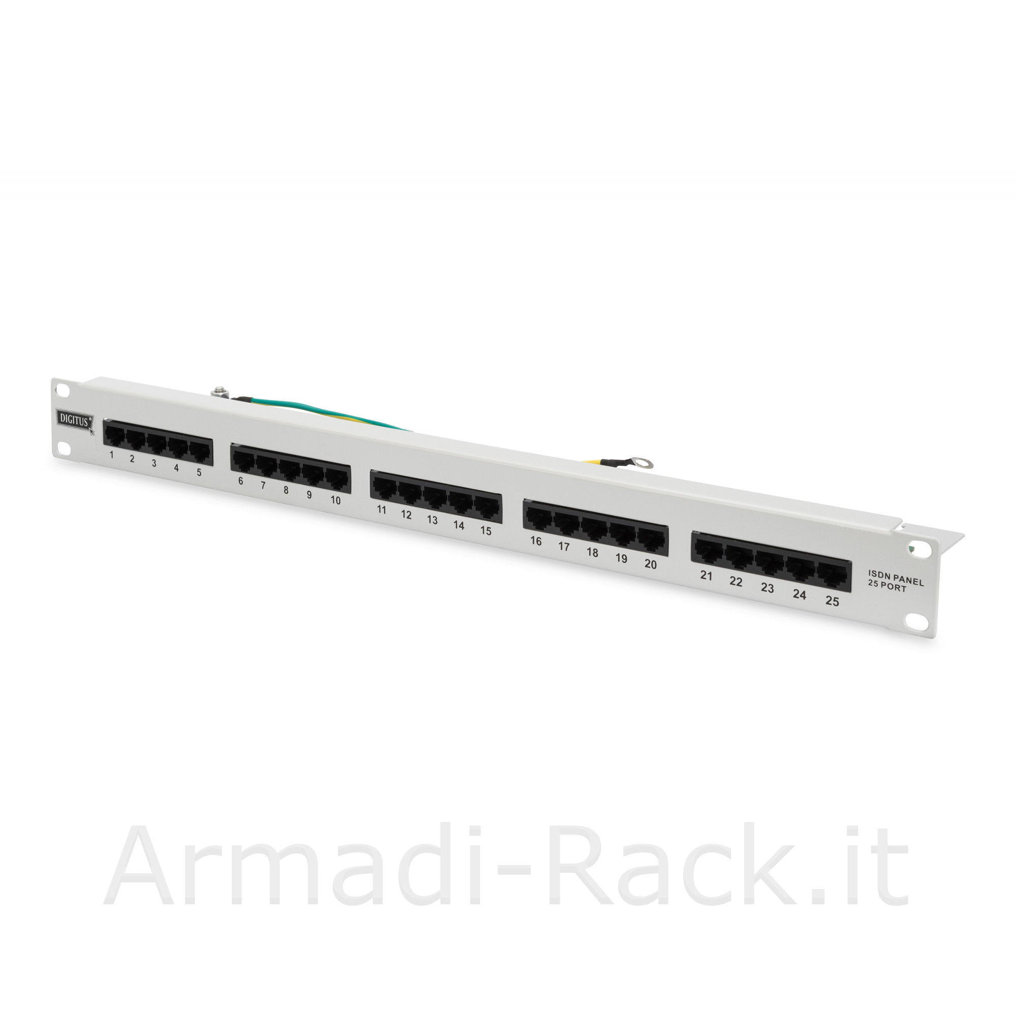 PANNELLO PATCH PER ISDN 19 CATEGORIA 3 - 25 PORTE 8 POLI