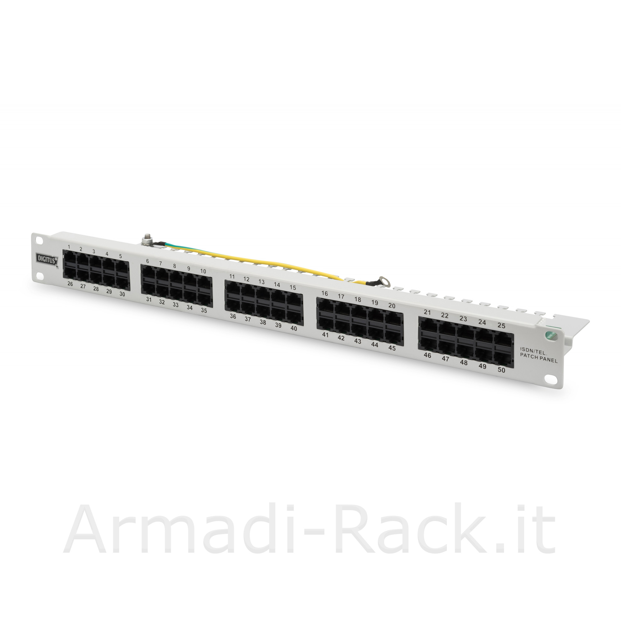PANNELLO PATCH PER ISDN 19 CATEGORIA 3 - 50 PORTE 8 POLI