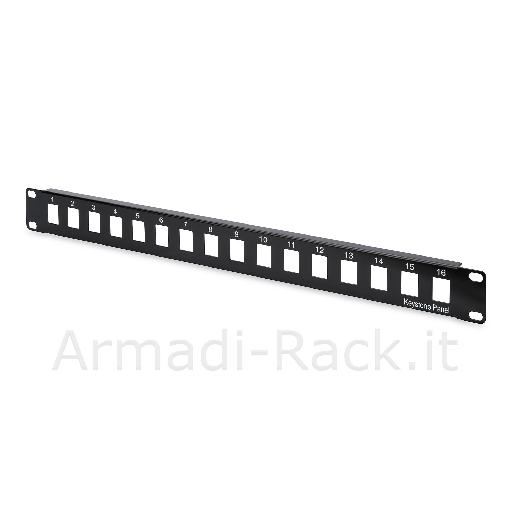 PANNELLO PATCH MODULARE 16 PORTE 1 HU COLORE NERO (SENZA MODULI)