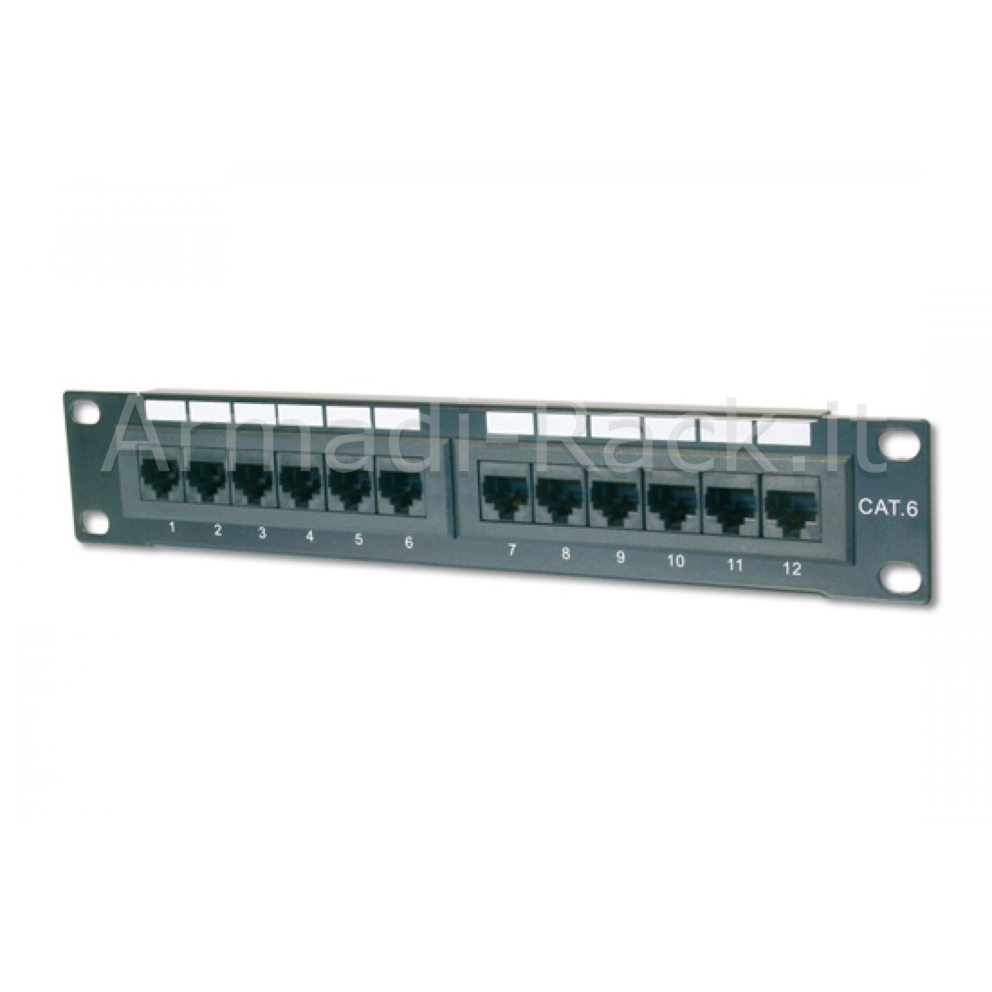 PANNELLO PATCH 10 - 12 PORTE NON SCHERMATE UTP - CAT. 5E