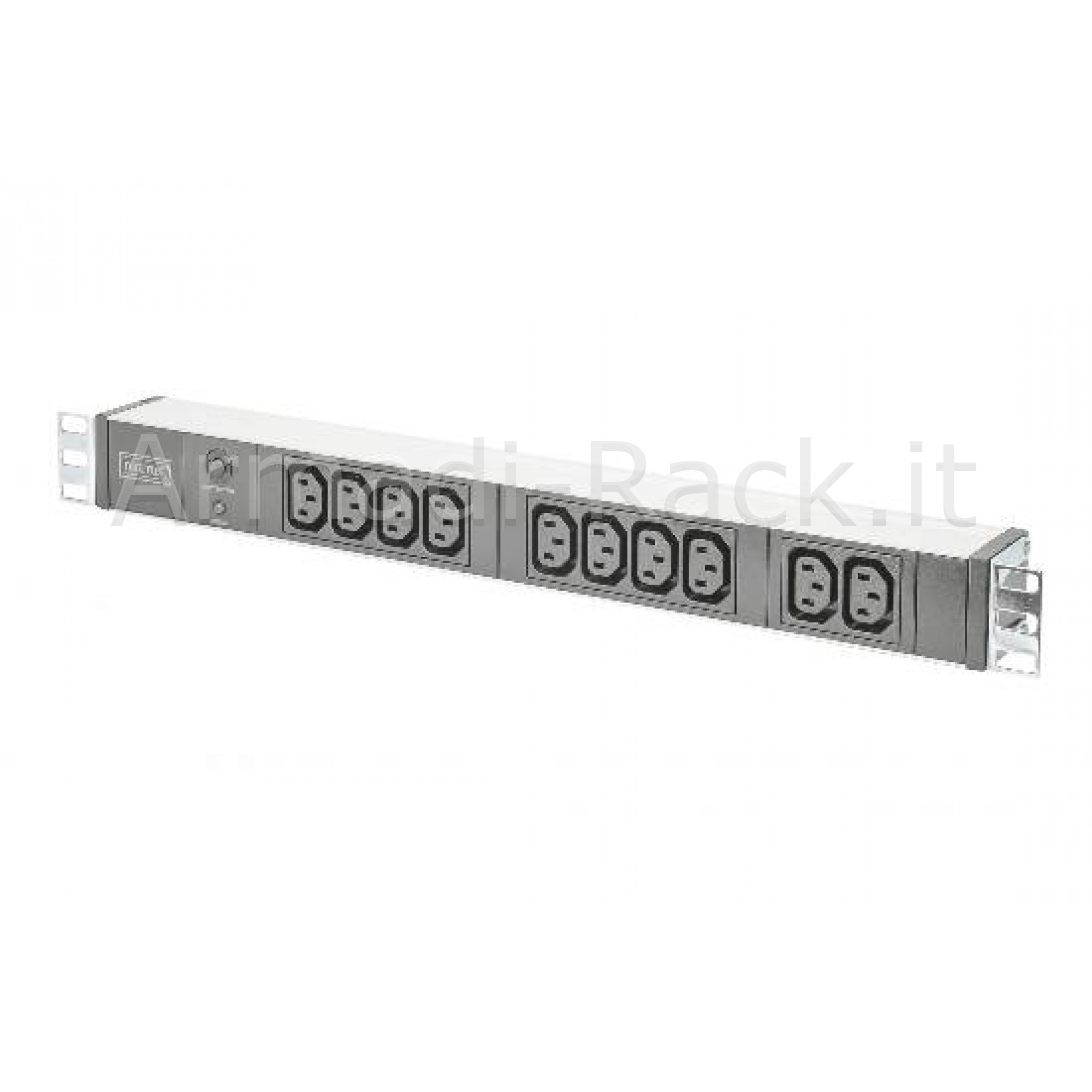 MULTIPRESA 10 PRESE FEMMINA IEC C13 1 UNITA' 19 PER ARMADI RACK (DN-95404)