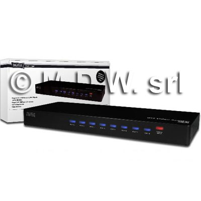 VIDEO/AUDIO SPLITTER DVI PER 1 PC E 8 MONITOR/CASSE