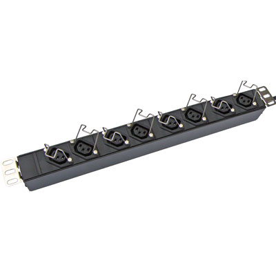 Multipresa 8 IEC C13 - con blocca cavo alta 1 unit�, spina cavo alimentazione schuko
