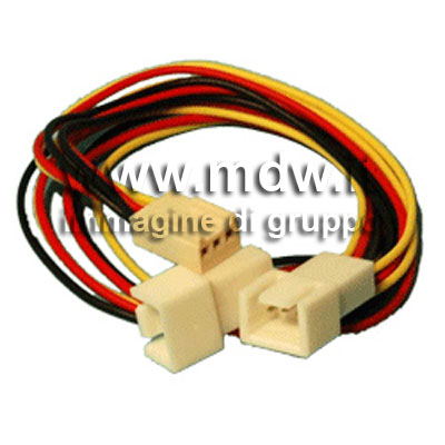 CAVO ADATTATORE PER CONNETTORI 3 POLI TACHIMETRICI (PER VENTOLE) LUNGHEZZA 30 CM.