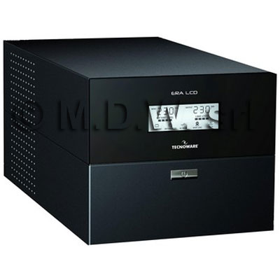 UPS ERA LCD da 850 VA, progettato con l�innovativo sistema Eco Power che permette grazie alla completa gestione a microprocessore di tutte le funzioni dell�UPS di ottimizzare i consumi ed aumentare l�efficienza di ricarica della batteria.
