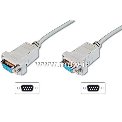 CAVO NULL MODEM COMPUTER CROSS OVER (INCROCIATO) 9 FEMMINA/9FEMMINA MT.3 (AK 143 3M)