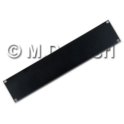 PANNELLO CIECO 2 UNITA' CHIUSURA ARMADI RACK 19 COLORE NERO RAL 9005