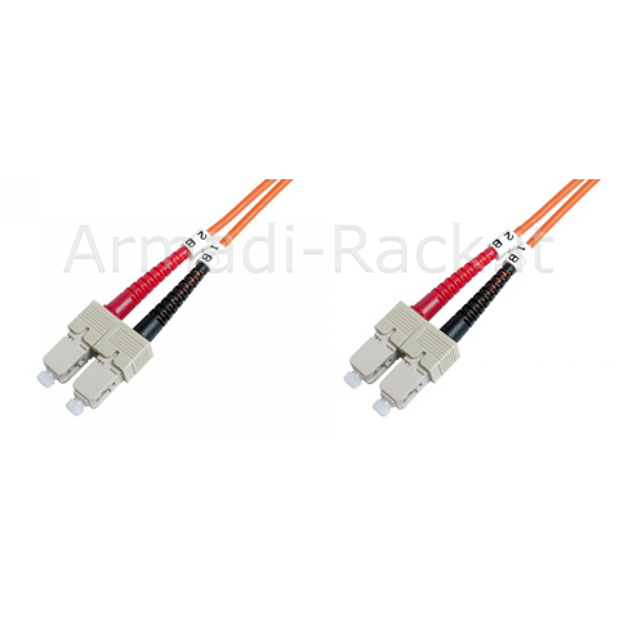 CAVO FIBRA OTTICA SC A SC MULTIMODE DUPLEX 50/125 MT.10 (AL-5SCSC-10I)