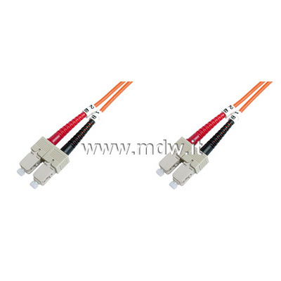 CAVO FIBRA OTTICA SC A SC MULTIMODE DUPLEX 62.5/125 MT.10 (AL-6SCSC-10I)