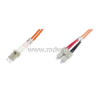 CAVO FIBRA OTTICA LC A SC MULTIMODE DUPLEX 62.5/125 MT.1 (DK-2632-01)