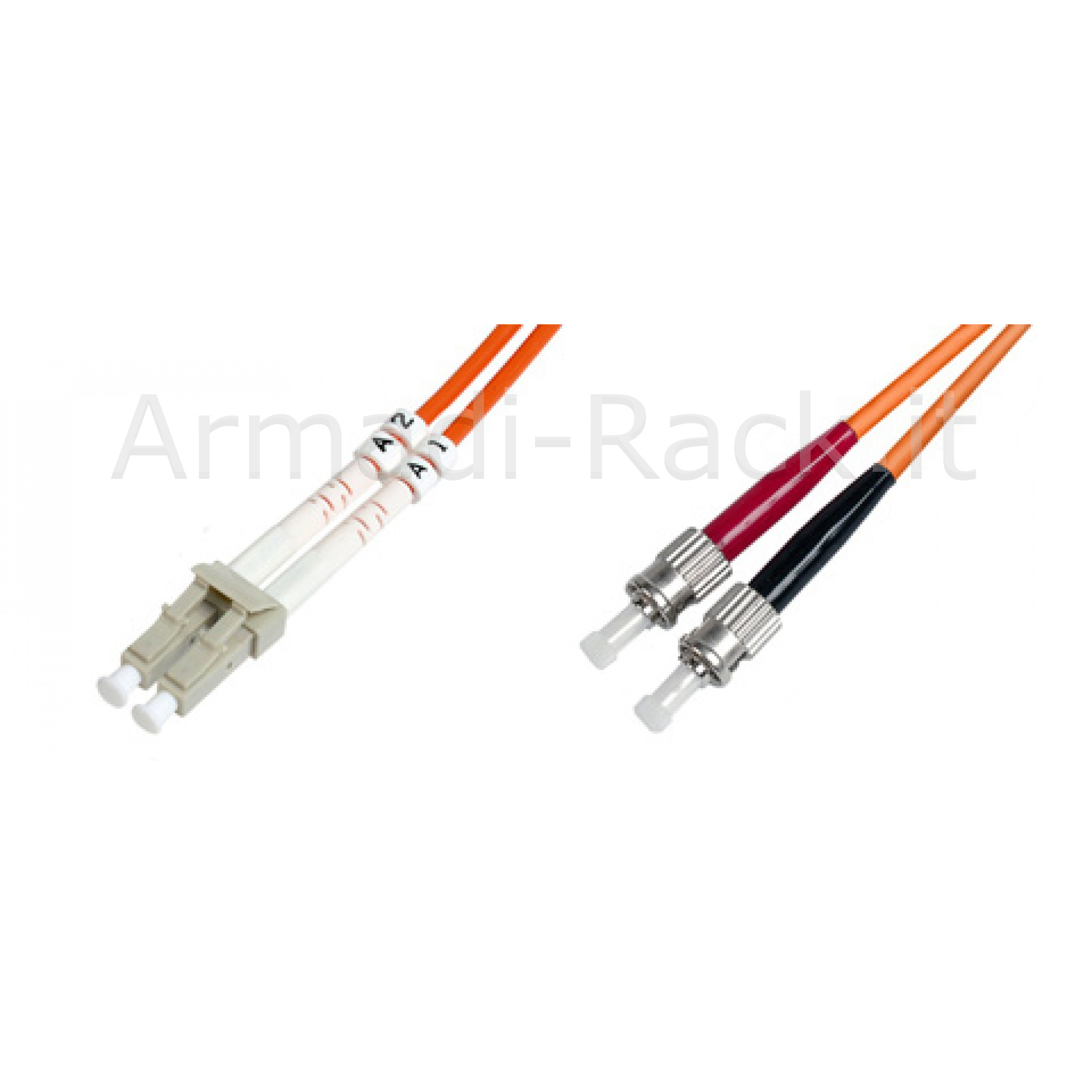 CAVO FIBRA OTTICA LC A ST MULTIMODE DUPLEX 50/125 MT.1(AL-5LCST-01I)