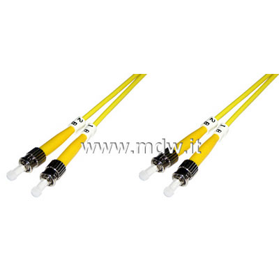 CAVO FIBRA OTTICA ST A ST MONOMODE DUPLEX 9/125 MT.3 (AL-9STST-03I)