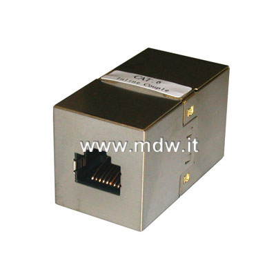 ADATTATORE PASSANTE CON 2 CONNETTORI RJ45 8P8C FEMMINA/FEMMINA CAT.6 INCROCIATO (AT-AG6 8/8CROSS)