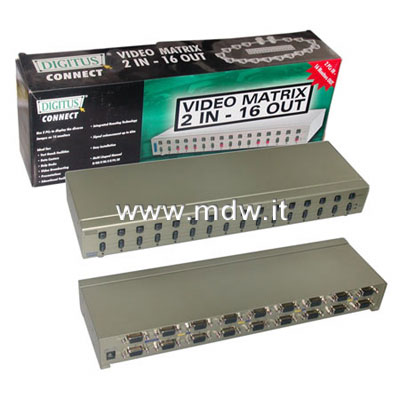 VIDEO MATRIX CONNETTORI 15 POLI FEMMINA 2 ENTRATE 16 USCITE (DC VX-8216)