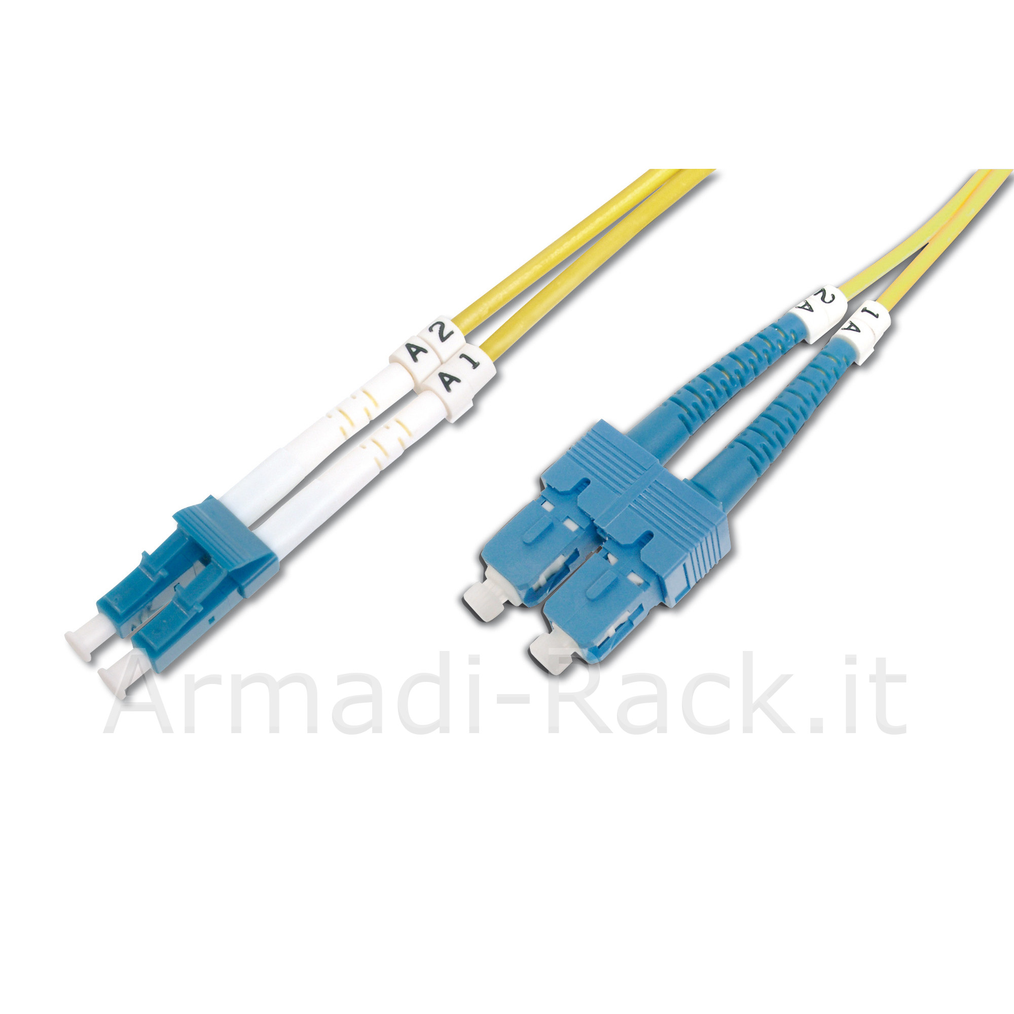 CAVO FIBRA OTTICA LC A SC MONOMODE DUPLEX 9/125 MT.3 (AL-9LCSC-03I)