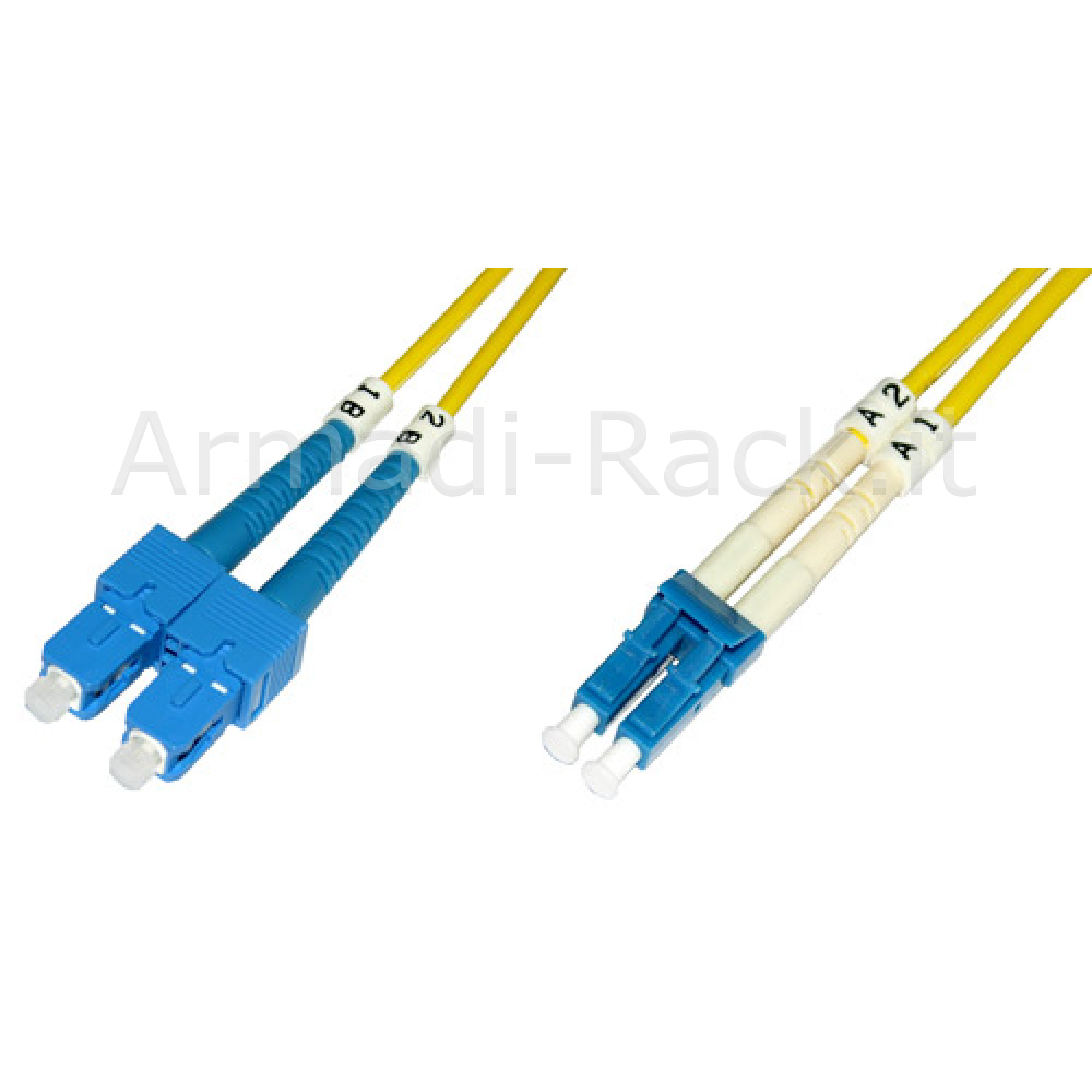 CAVO FIBRA OTTICA LC A SC MONOMODE DUPLEX 9/125 MT.10 (AL9LCSC10I)