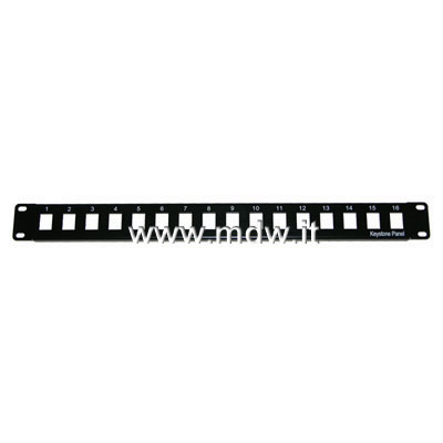 PANNELLO PATCH MODULARE 16 PORTE 1 HU(VUOTO) (A-PAN-16-MOD)