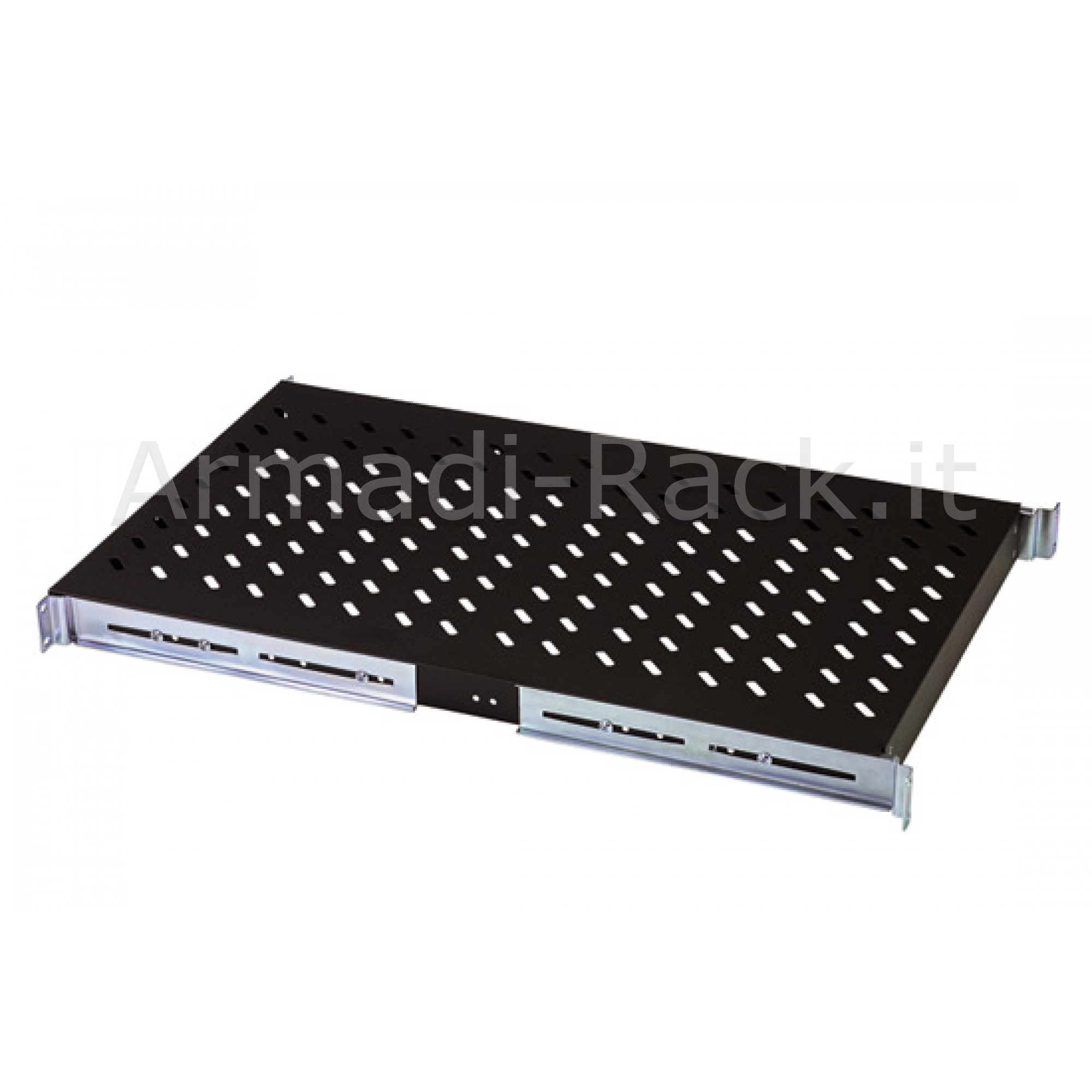 RIPIANO PER ARMADIO 19 LINEA SERVER 1 HU PROFONDITA' 720mm CAPACITA' DI CARICO 100 KG. - COLORE NERO CON VITI (PER LINEA SERVER) (DN19TRAY1-1000 SW)