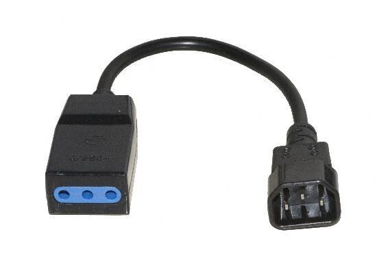 CAVO PER GRUPPI DI CONTINUITA' CON 1 FEMMINA TRIPOLARE 10A - 1 CONNETTORE MASCHIO IEC