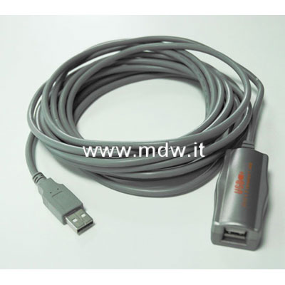 ESTENSORE DI LINEA USB 1.1 MASCHIO/FEMMINA CON CAVO DA MT. 5