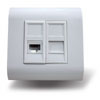 Presa a muro 2 porte RJ/45 (80 x 80 mm)