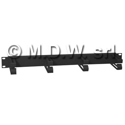 Pannello passapermute guidacavi 1 unit� anelli corti h 40 colore nero RAL9005 