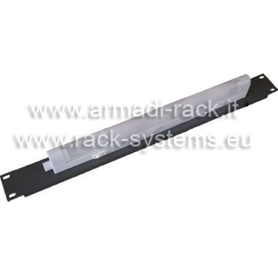 Pannello 1 unit� colore nero RAl 9005 completo di lampada fluorescente 220VDC 