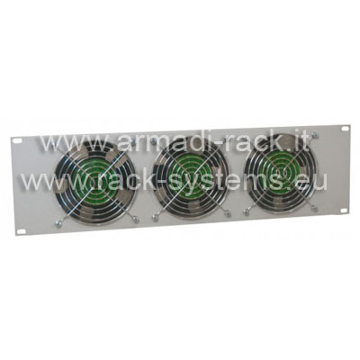 Pannello ventilante a 3 corpi  (circolazione forzata di 9,6 metri cubi di aria al minuto) colore grigio chiaro RAL7035