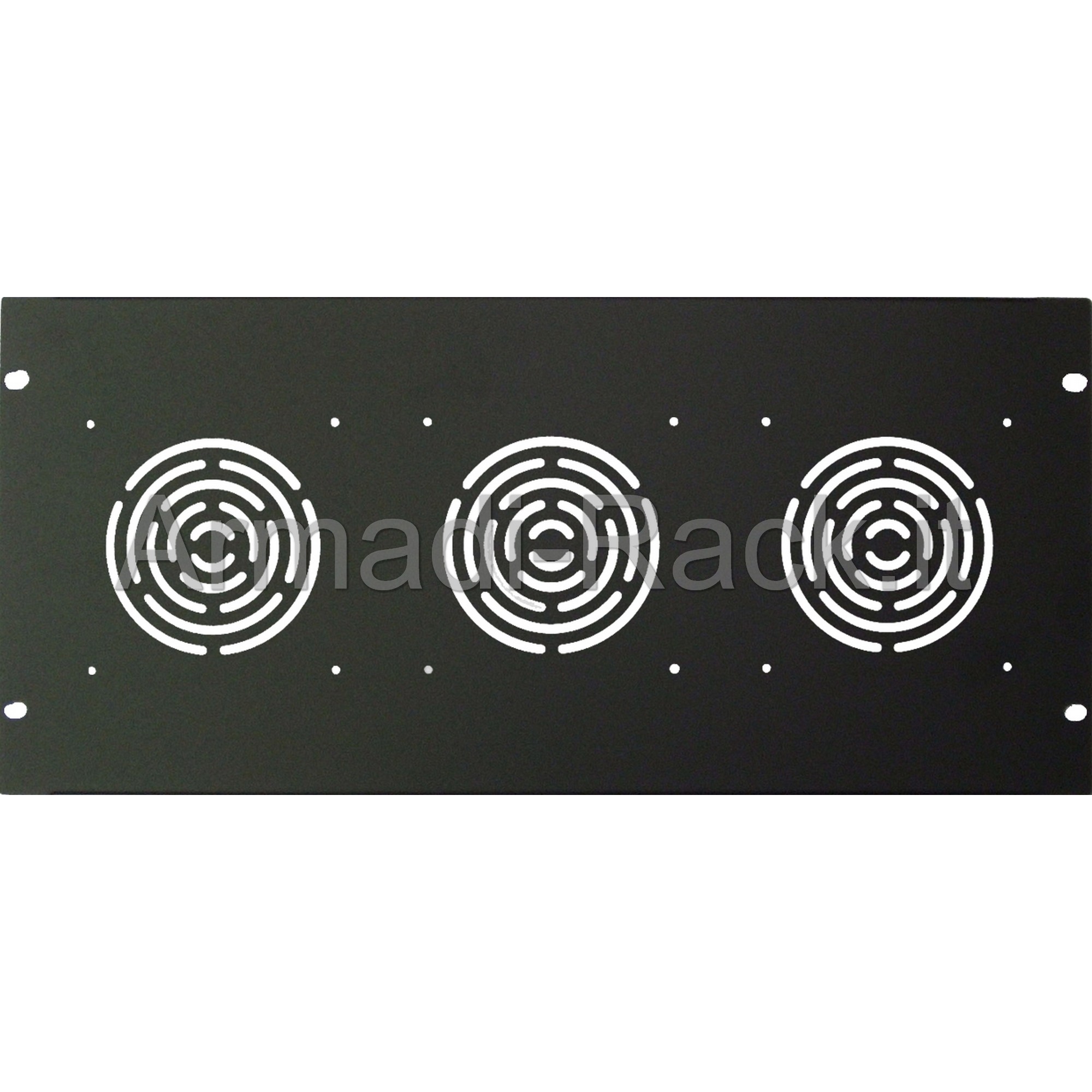 Piastra 19� predisposizione ventole colore nero RAL 9005 5 unit�