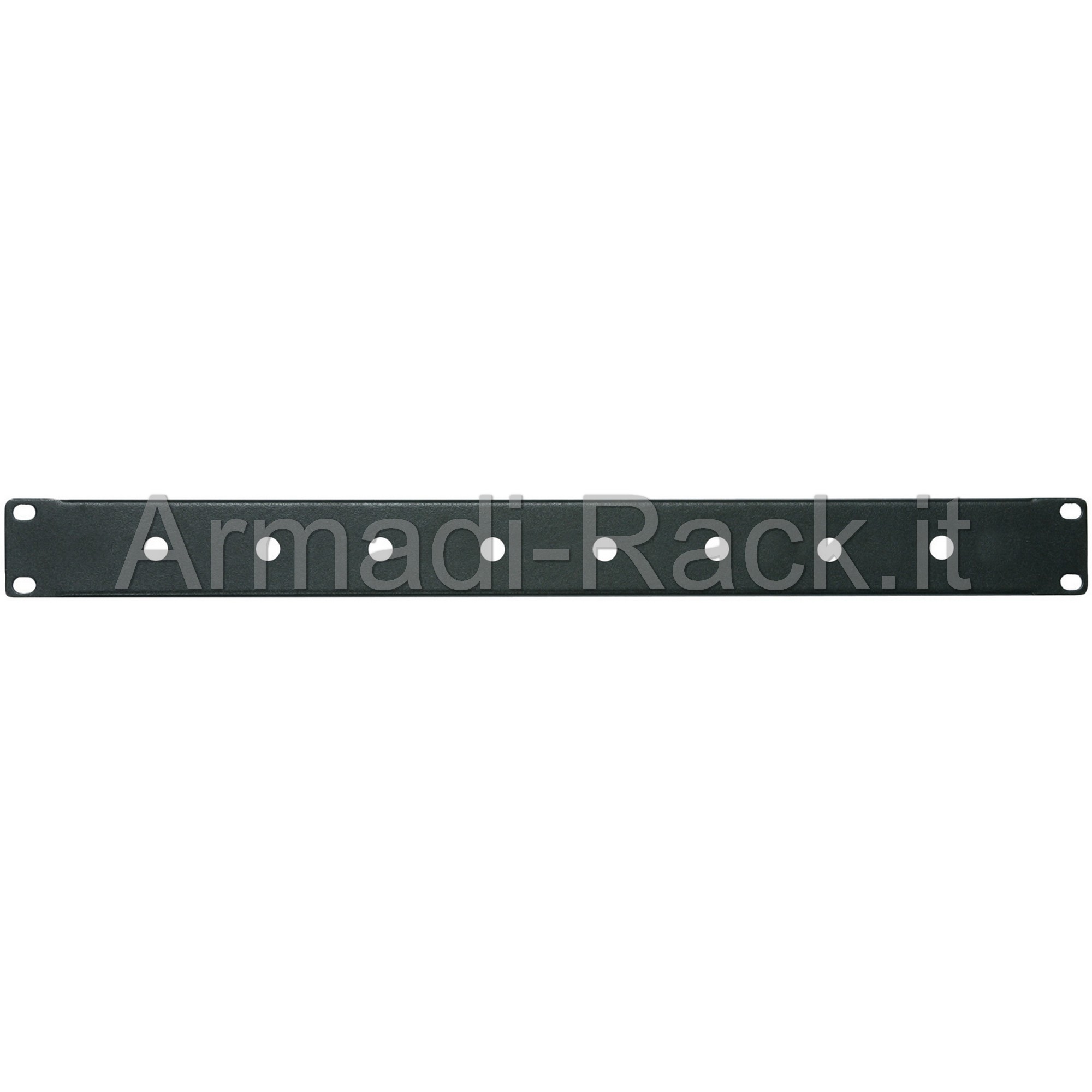 Pannello rack 19 pollici 1 unit� con 8 fori per l'inserimento di 8 connettori jack 6,3mm