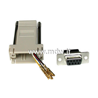 CONNETTORE MODULARE 9 POLI FEMMINA - 6 POLI RJ11 (AT-23065)