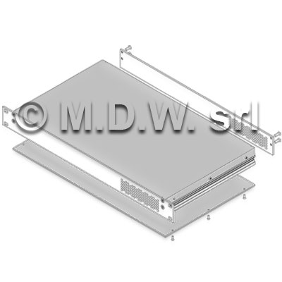 CONTENITORE RACK 1U 19 POLLICI - PROFONDO 260 MM  AREATO