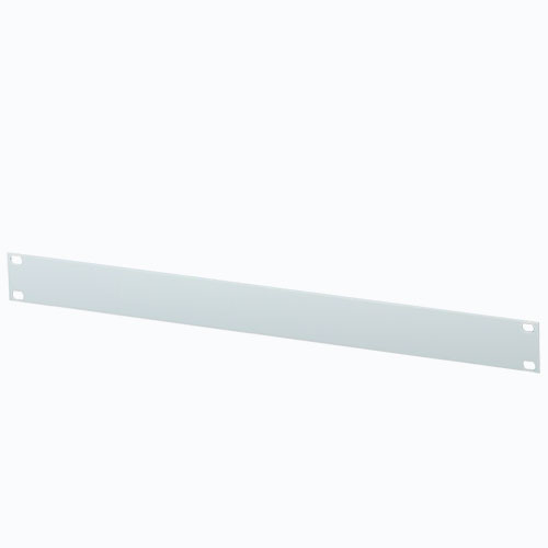 Piastra chiusura frontale in alluminio anodizzato naturale, pannello cieco 1 unit� rack 19
