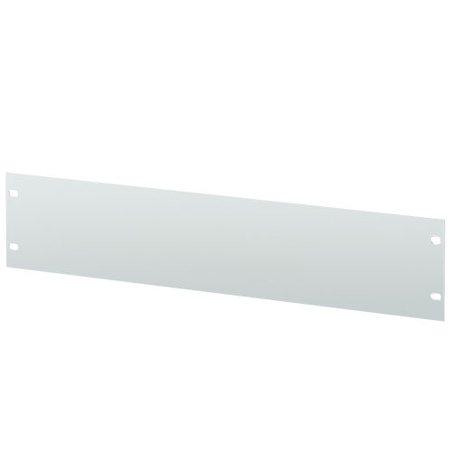 Piastra chiusura frontale in alluminio anodizzato naturale, pannello cieco 2 unit� rack 19