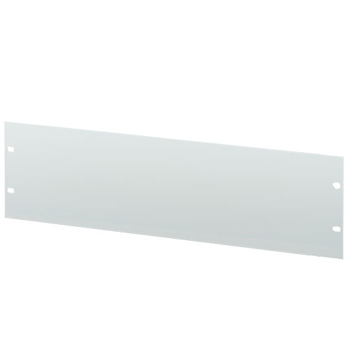 Piastra chiusura frontale in alluminio anodizzato naturale, pannello cieco 3 unit� rack 19