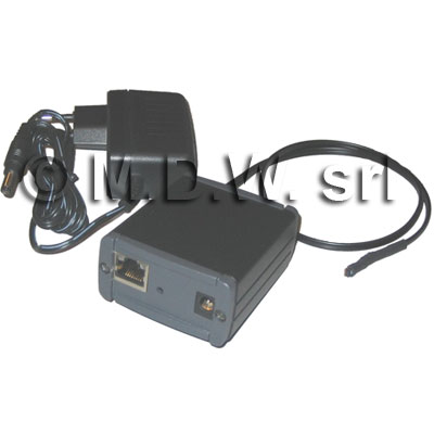 Sonda di temperatura ed umidit� con interfaccia Ethernet 10/100 completa di case in alluminio nero.