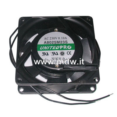 VENTOLA MM. 80X80X25 220 VOLT - 2 FILI