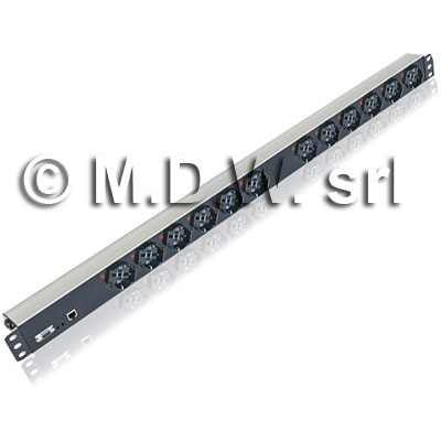 Multipresa Intell IP 24 prese Unel bi-passo - controllo LAN