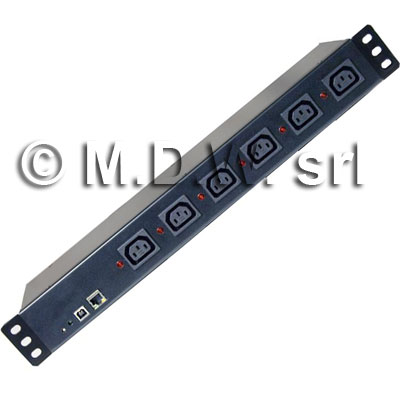 Multipresa Intell IP  6 prese IEC C13 - controllo LAN