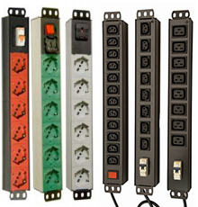 pdu multiprese rack per armadi 19", banchi di collaudo, automazione