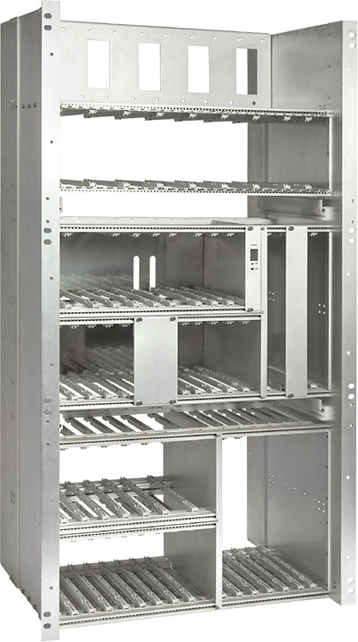 telaio eurorack, subracks porta moduli per schede eurocard in alluminio anodizzato naturale, EMC, conduttivo.