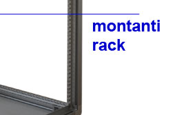 montanti passo rack 19 pollici