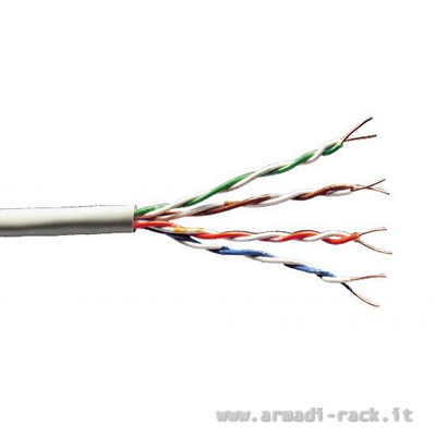 Cavo solido non schermato utp per reti cat.6 (cca) matassa mt. 305