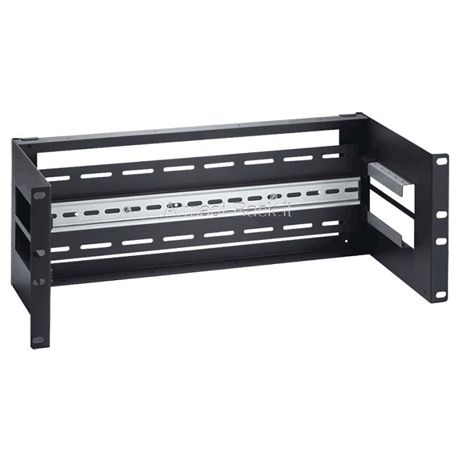 Telaio subrack altezza 4 unità con guida DIN RAIL 35 mm (IEC/EN...
