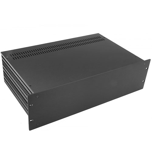 Case rack 19 pollici altezza 3 unità con frontale in alluminio colore...