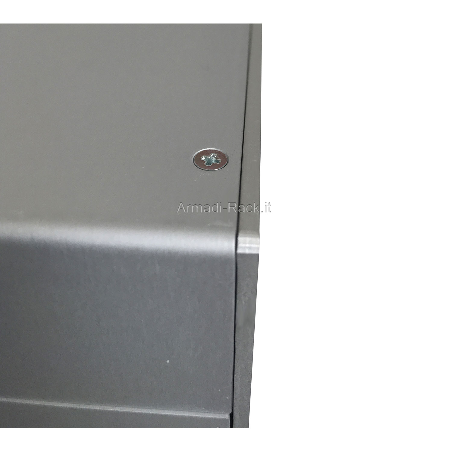 Contenitore a cassetto rack 19'' 2U in alluminio anodizzato naturale,...