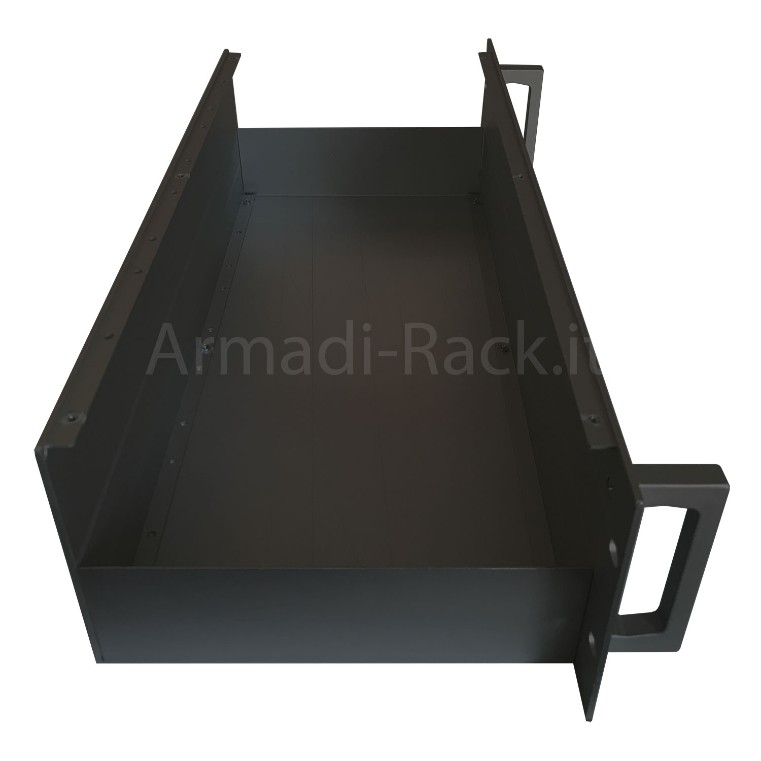 Contenitore a cassetto rack 19'' 3U in alluminio anodizzato nero,... (3)