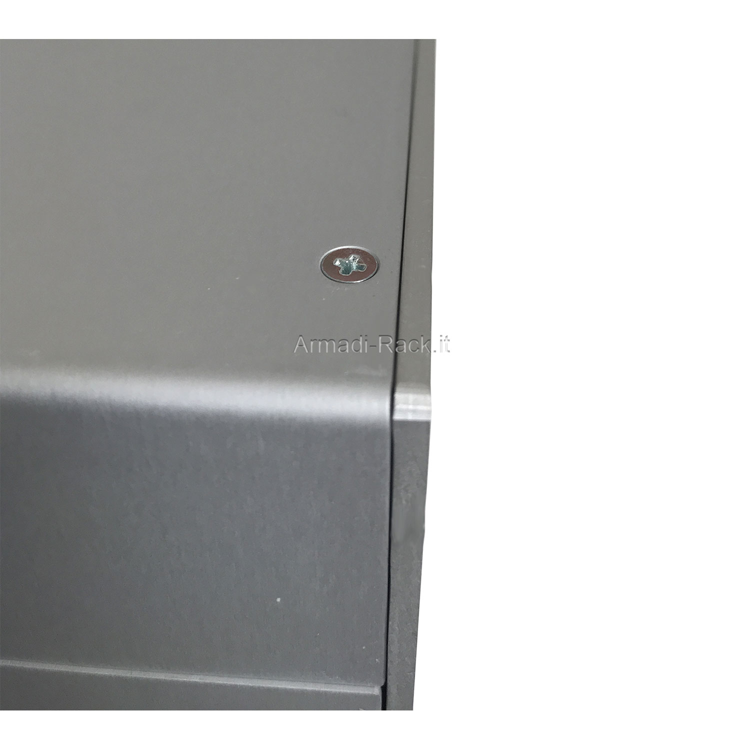 Contenitore a cassetto rack 19'' 2U in alluminio anodizzato naturale...